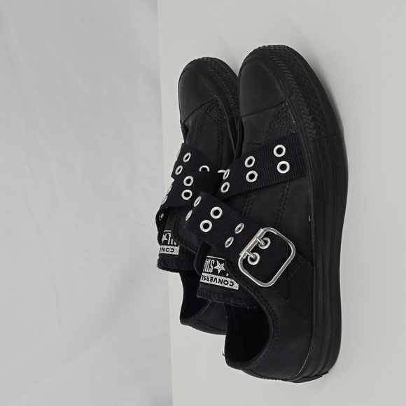 Convers Chuck Taylor All Star Punk Strap Slip On Low Top Women's Black Size 5 - Picture 3 of 9